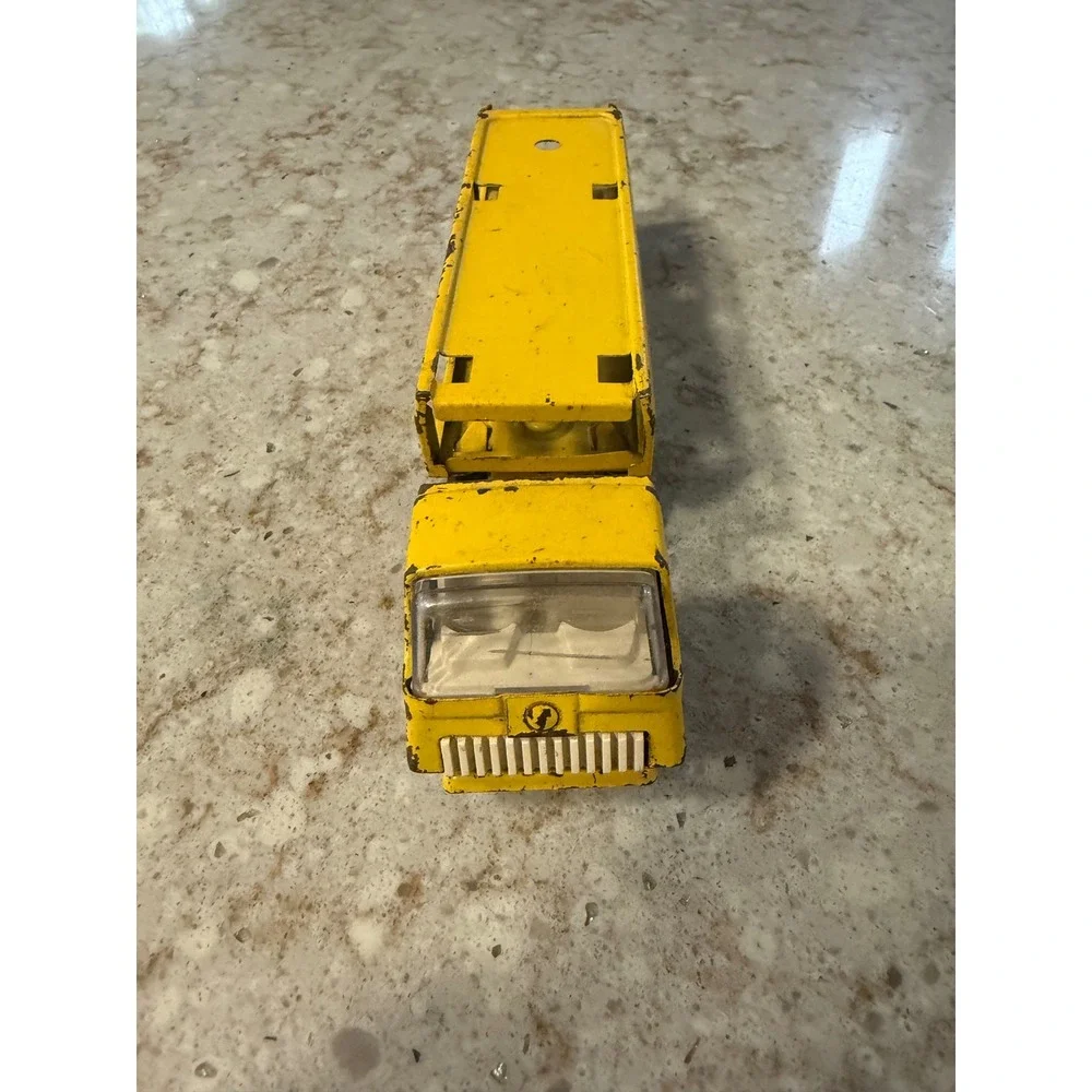 Vintage Tonka Pressed Steel Car Carrier Truck Yellow Double‎ Decker Trailer Toy